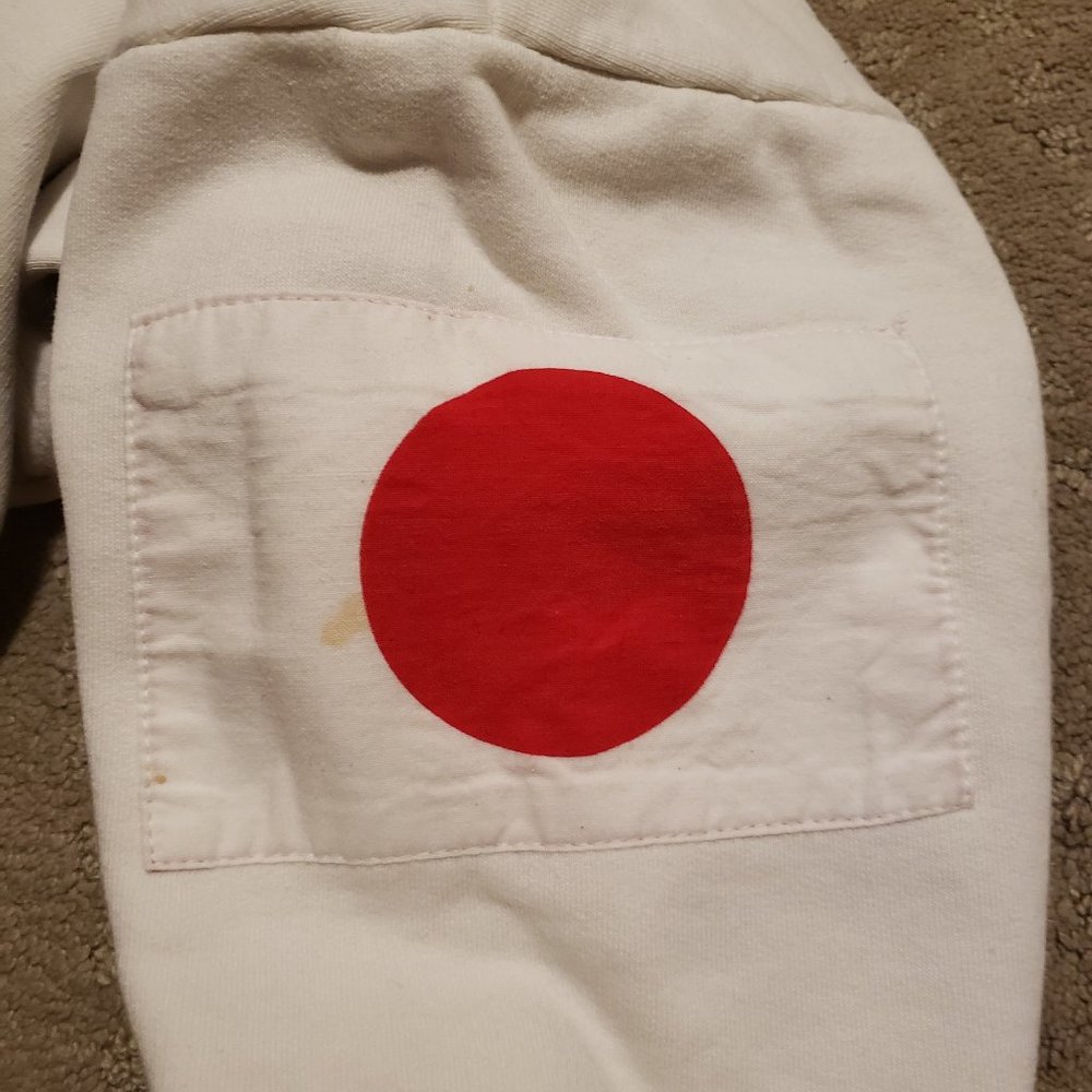 Vintage GABCO Flag Sweater White Red Blue Men's Large L Made in Australia Retro - Picture 6 of 14